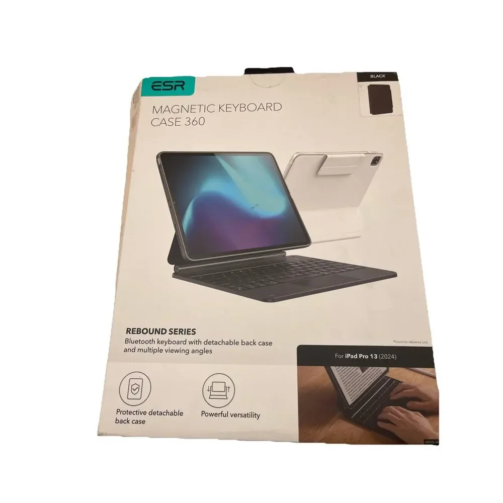 ESR Rebound Magnetic Keyboard Case 360 in black, for the iPad Pro 13 (2024)